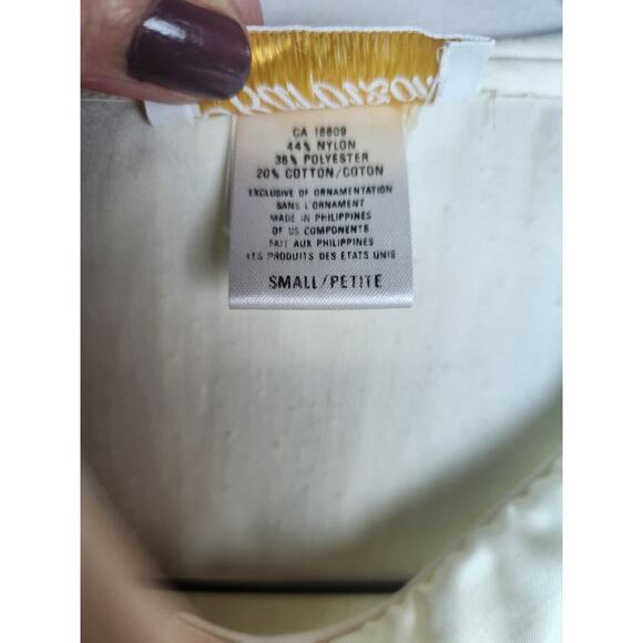 Vintage Barbizon Embroidered Long Nightgown cream, sz S Prairie, cottagecore - Picture 6 of 8